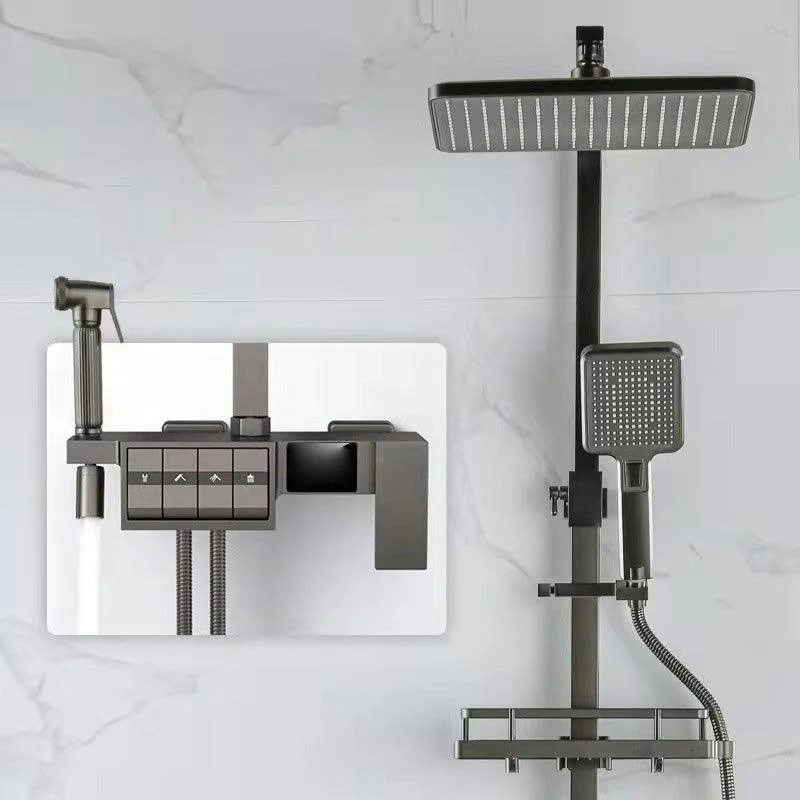 Modern Adjustable Spray Pattern Water Flow Shower Tap Shower Hose Shower System on Wall -Bathlova