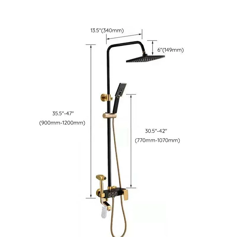 Modern Adjustable Swivel Shower Metal Shower Head Shower Tap on Wall -Bathlova