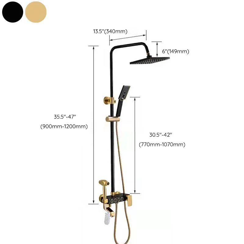 Modern Adjustable Swivel Shower Metal Shower Head Shower Tap on Wall -Bathlova