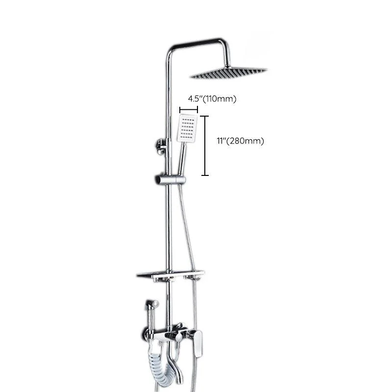 Modern Adjustable Swivel Shower Metal Shower Head Shower Tap on Wall -Bathlova