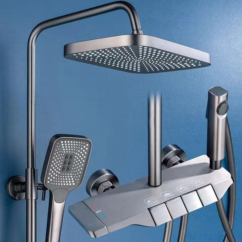 Modern Adjustable Swivel Shower Metal Shower Head Shower Tap on Wall -Bathlova