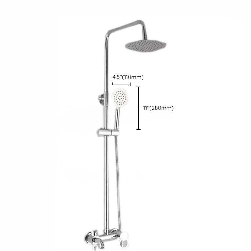 Modern Adjustable Swivel Shower Metal Shower Head Shower Tap on Wall -Bathlova