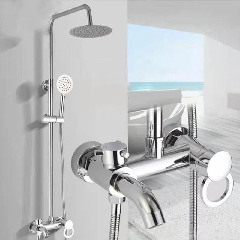 Modern Adjustable Swivel Shower Metal Shower Head Shower Tap on Wall -Bathlova