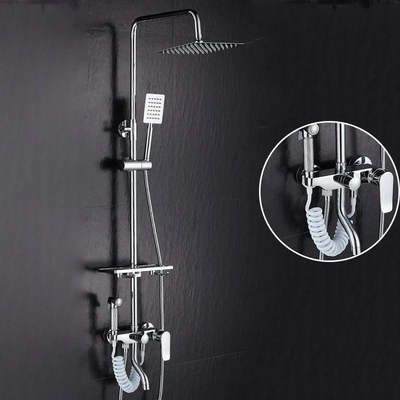 Modern Adjustable Swivel Shower Metal Shower Head Shower Tap on Wall -Bathlova