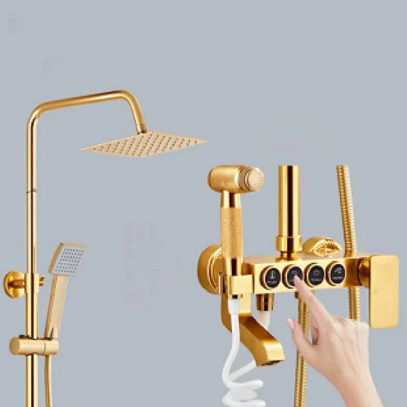 Modern Adjustable Swivel Shower Metal Shower Head Shower Tap on Wall -Bathlova