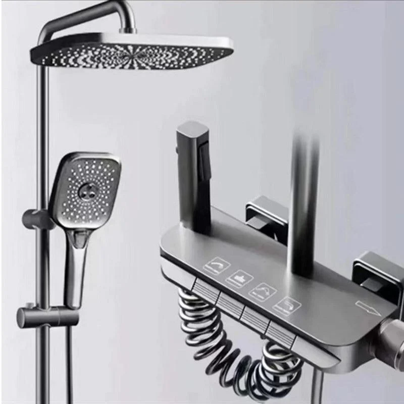 Modern Adjustable Swivel Shower Metal Shower Head Shower Tap on Wall -Bathlova