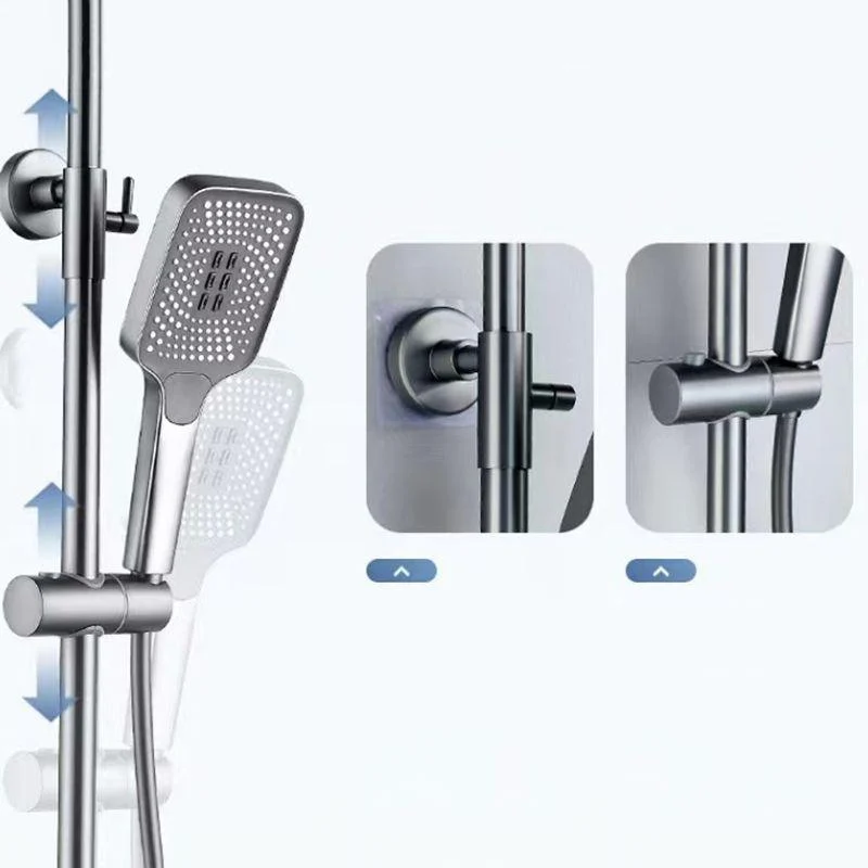 Modern Adjustable Swivel Shower Metal Shower Head Shower Tap on Wall -Bathlova