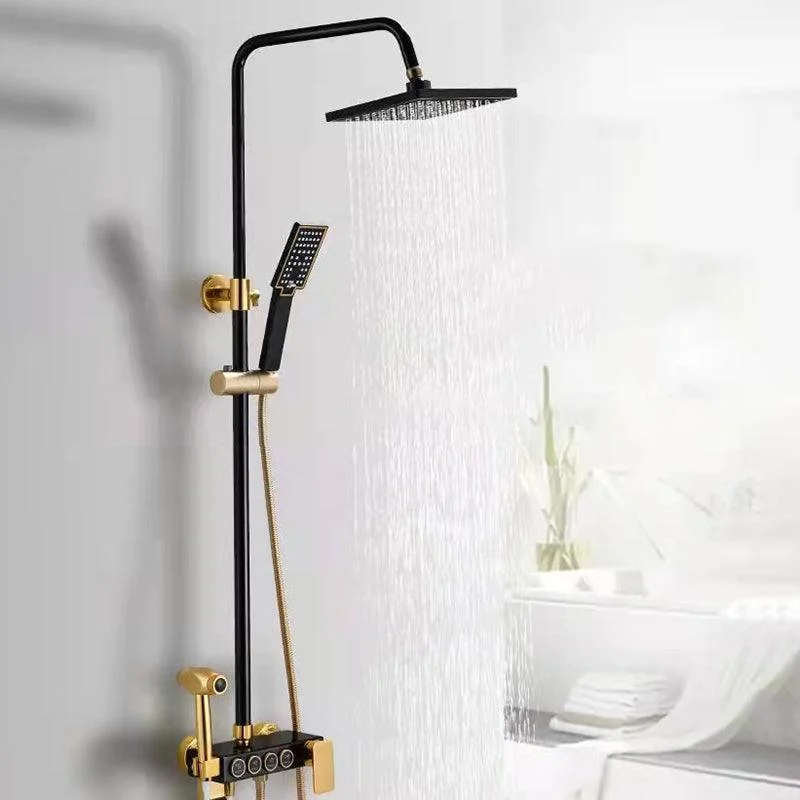 Modern Adjustable Water Flow Shower Tap Shower Arm Shower System on Wall -Bathlova