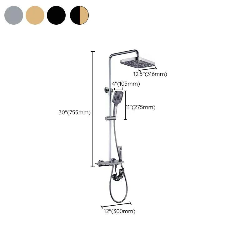 Modern Adjustable Water Flow Shower Tap Shower Arm Shower System on Wall -Bathlova