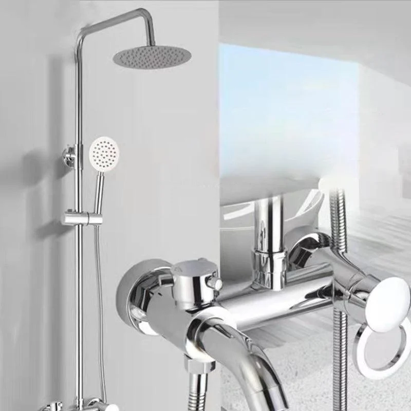 Modern Adjustable Water Flow Shower Tap Shower Arm Shower System on Wall -Bathlova