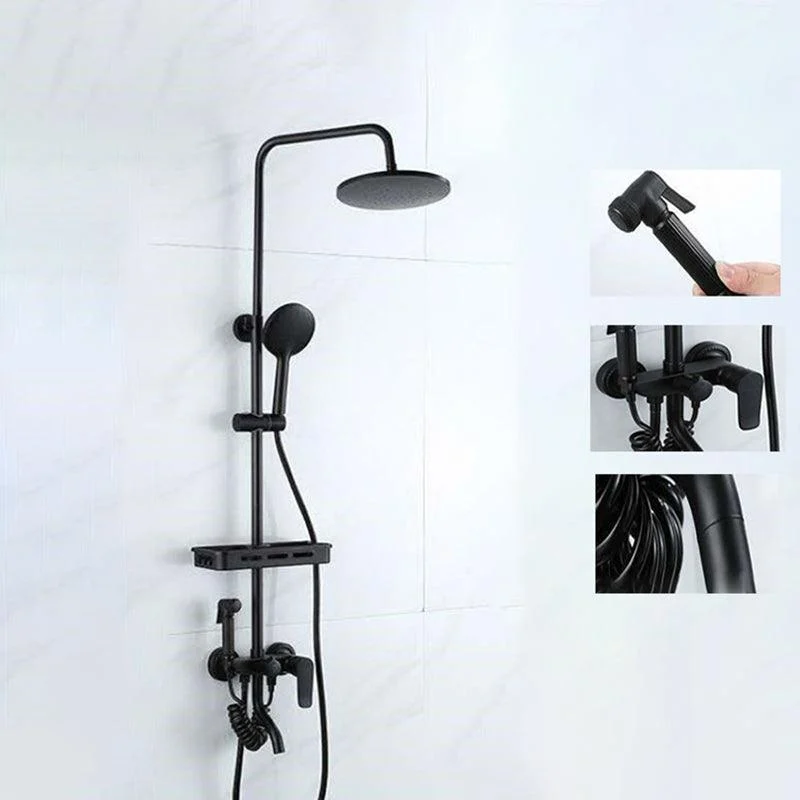 Modern Adjustable Water Flow Shower Tap Shower Arm Shower System on Wall -Bathlova