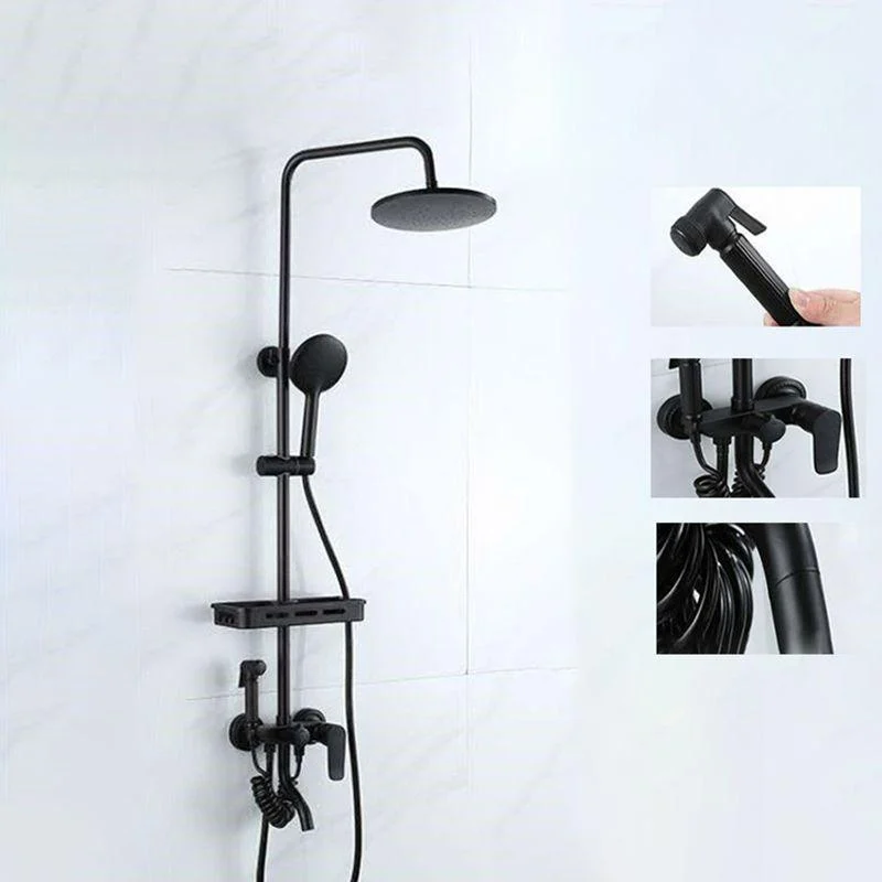 Modern Adjustable Water Flow Shower Tap Shower Arm Shower System on Wall -Bathlova