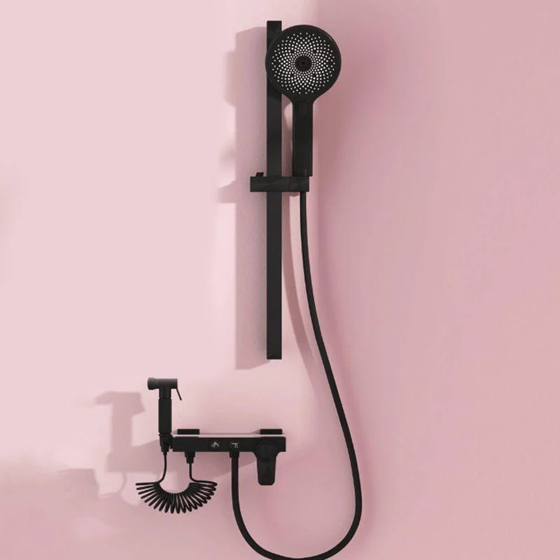 Modern Adjustable Water Flow Shower Tap Shower Hose Shower System on Wall -Bathlova