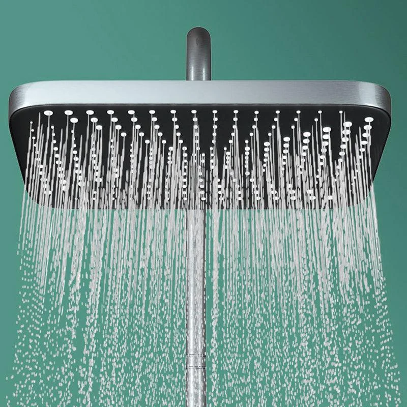 Modern Adjustable Water Flow Shower Tap Square Shower Hose Shower System on Wall -Bathlova