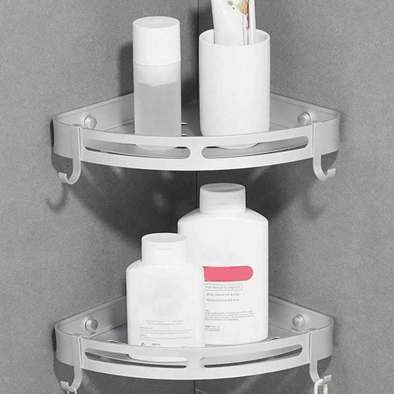 Modern Aluminum Bathroom Accessory Set Black/ Sliver Bath Shelf -Bathlova