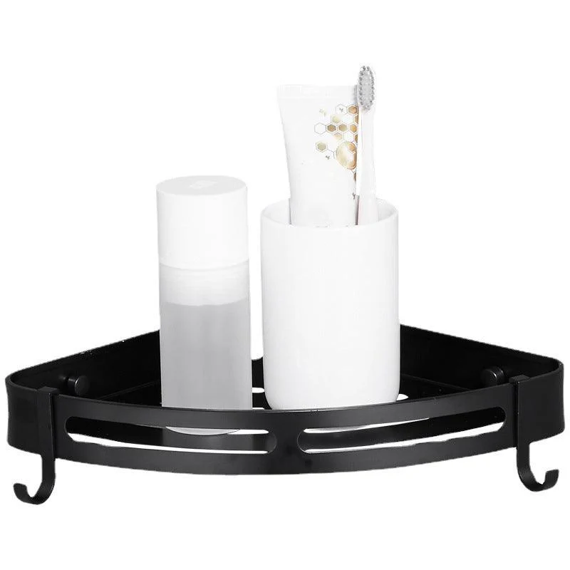 Modern Aluminum Bathroom Accessory Set Black/ Sliver Bath Shelf -Bathlova