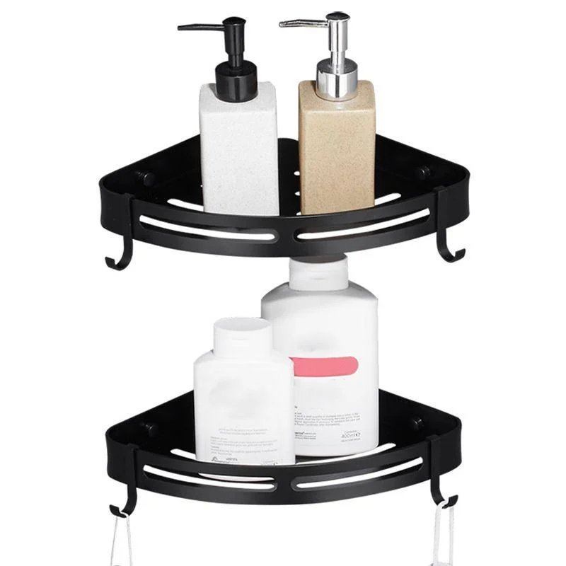 Modern Aluminum Bathroom Accessory Set Black/ Sliver Bath Shelf -Bathlova