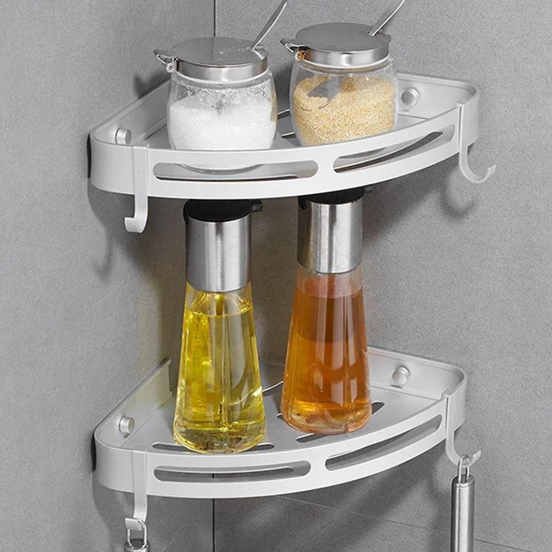 Modern Aluminum Bathroom Accessory Set Black/ Sliver Bath Shelf -Bathlova