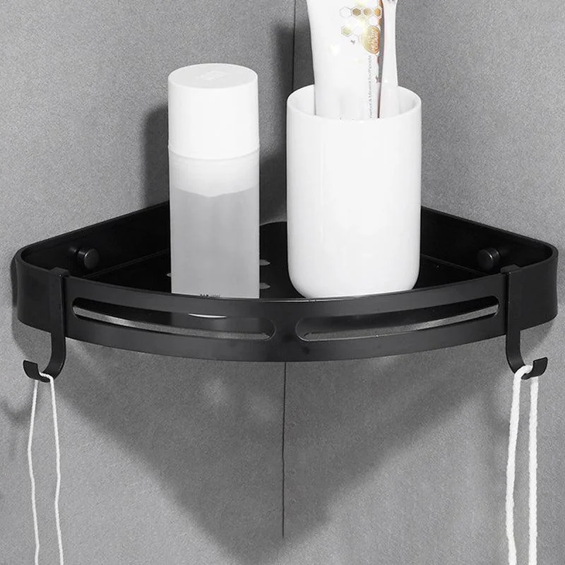 Modern Aluminum Bathroom Accessory Set Black/ Sliver Bath Shelf -Bathlova