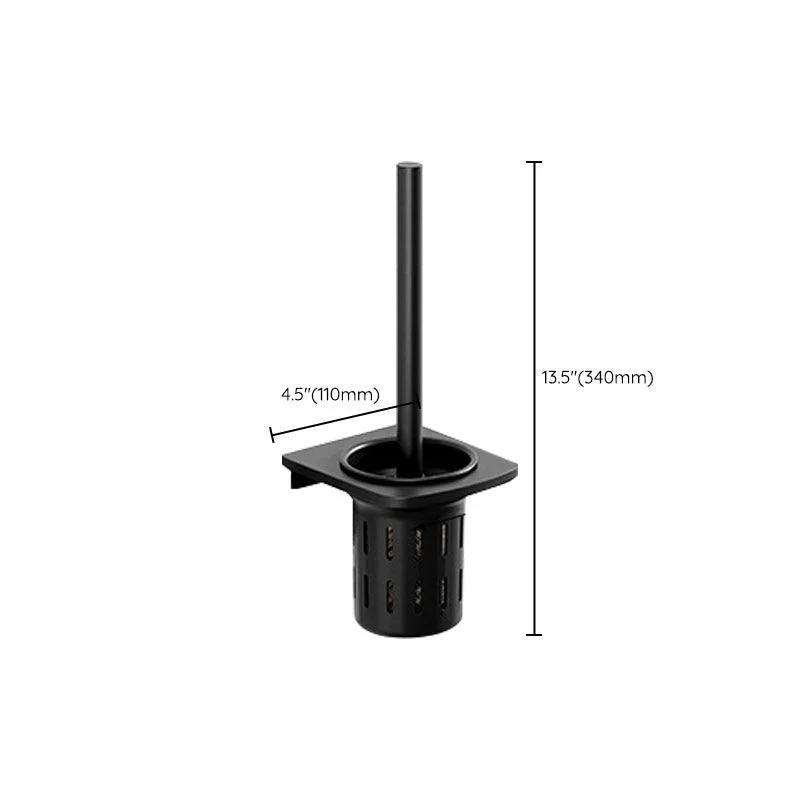 Modern Aluminum Bathroom Accessory Set Matte Black Bath Shelf/Towel Bar/Paper Holder -Bathlova