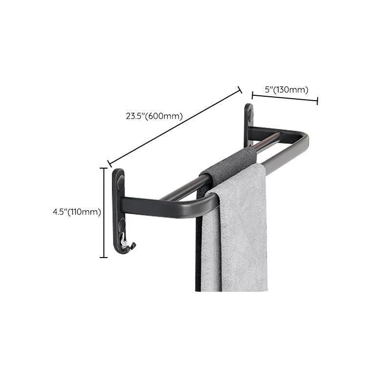 Modern Aluminum Bathroom Accessory Set Matte Black Bath Shelf/Towel Bar/Paper Holder -Bathlova