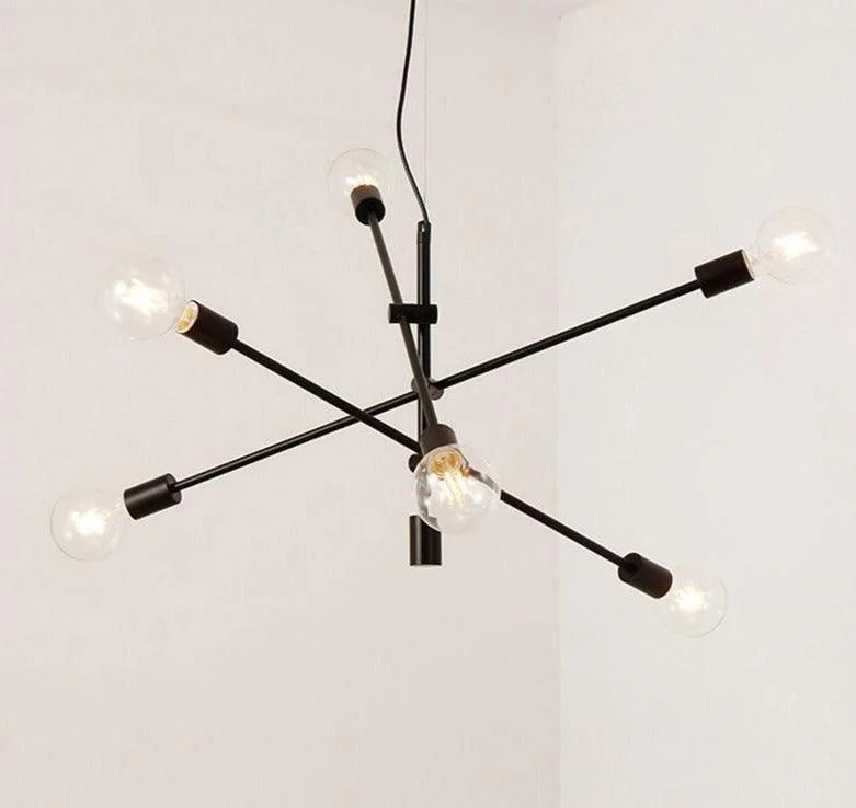 Modern Angled Multi-Bulb Pendant Light Fixture -Bathlova