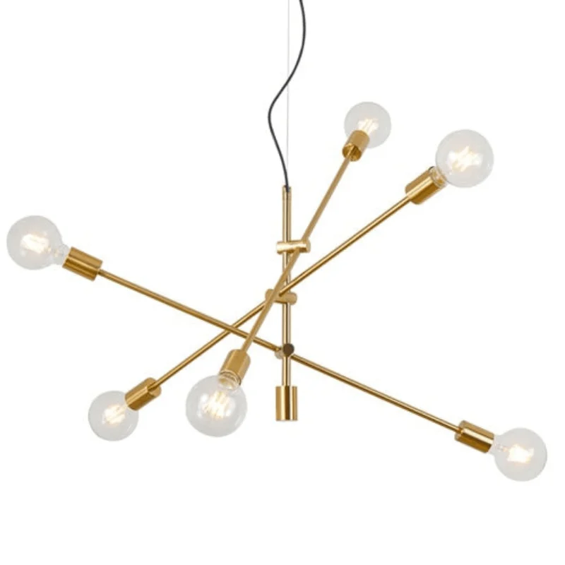 Modern Angled Multi-Bulb Pendant Light Fixture -Bathlova