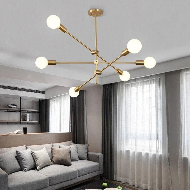 Modern Angled Multi-Bulb Pendant Light Fixture -Bathlova