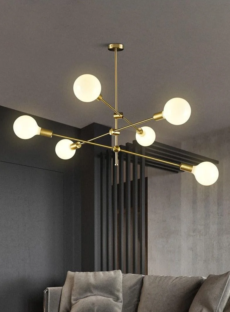 Modern Angled Multi-Bulb Pendant Light Fixture -Bathlova