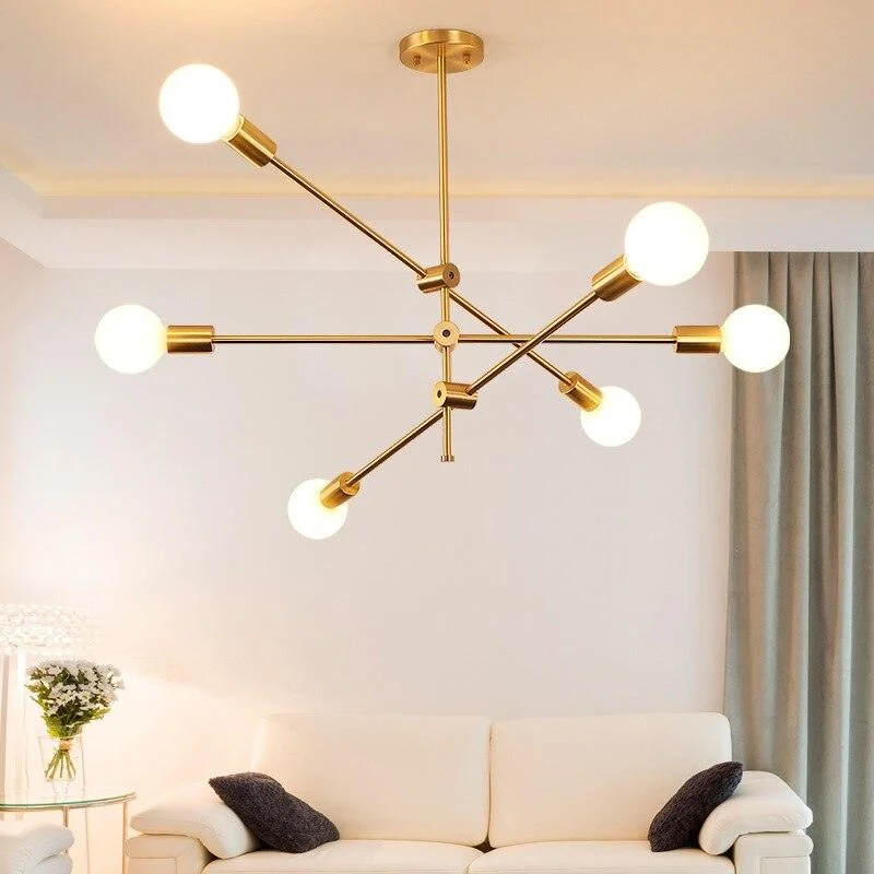 Modern Angled Multi-Bulb Pendant Light Fixture -Bathlova