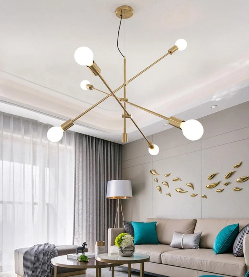 Modern Angled Multi-Bulb Pendant Light Fixture -Bathlova