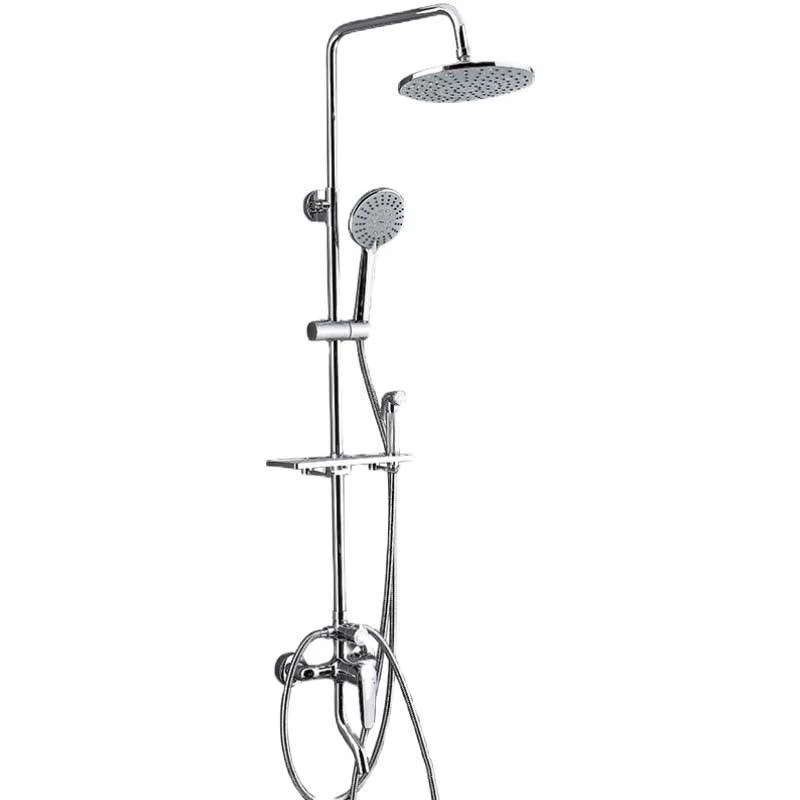 Modern Arm Swivel Shower Metal Shower Head Shower Tap On Wall -Bathlova