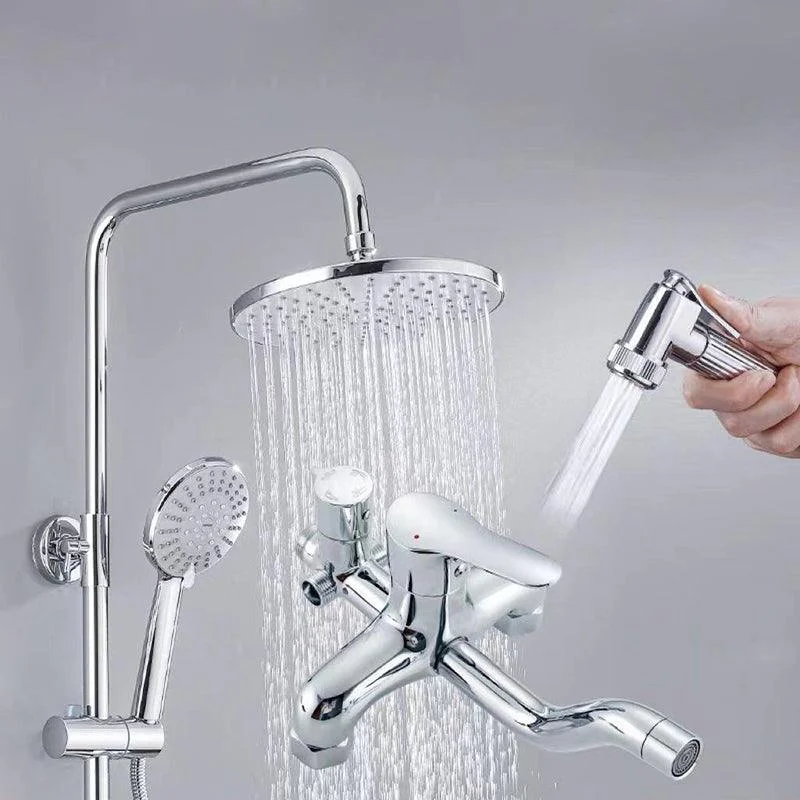 Modern Arm Swivel Shower Metal Shower Head Shower Tap On Wall -Bathlova