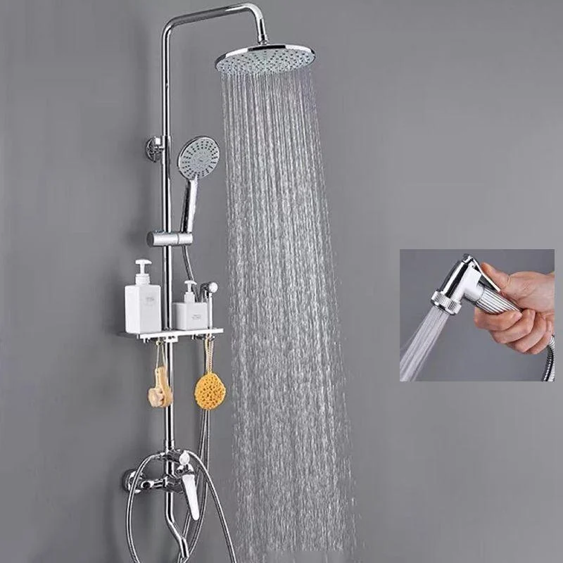 Modern Arm Swivel Shower Metal Shower Head Shower Tap On Wall -Bathlova