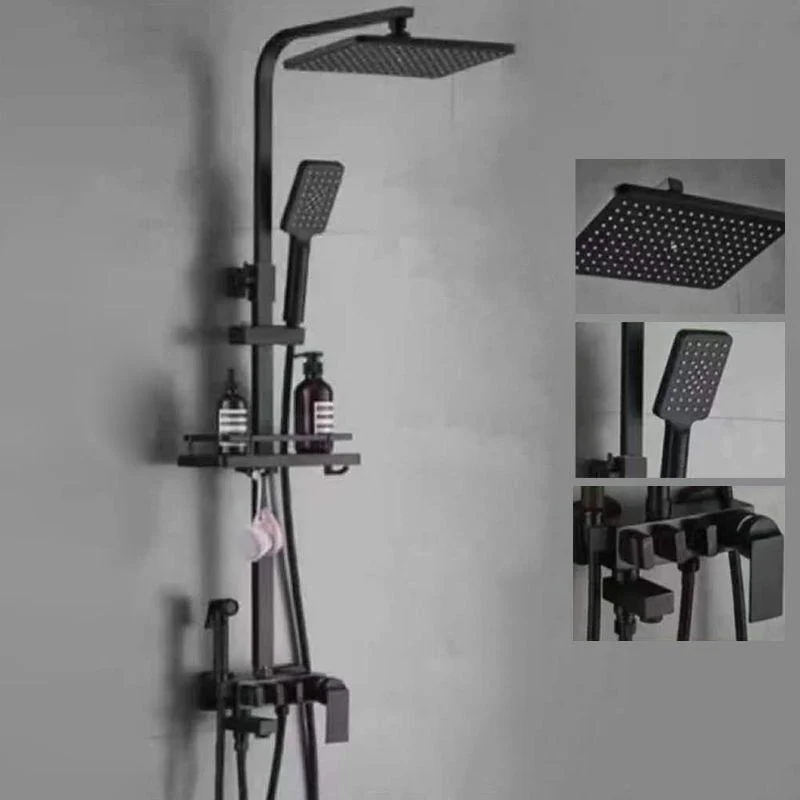 Modern Arm Swivel Shower Metal Shower Head Shower Tap On Wall -Bathlova