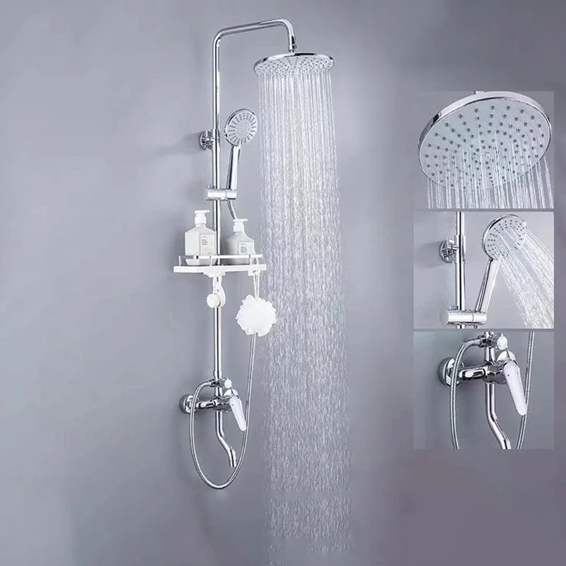 Modern Arm Swivel Shower Metal Shower Head Shower Tap On Wall -Bathlova