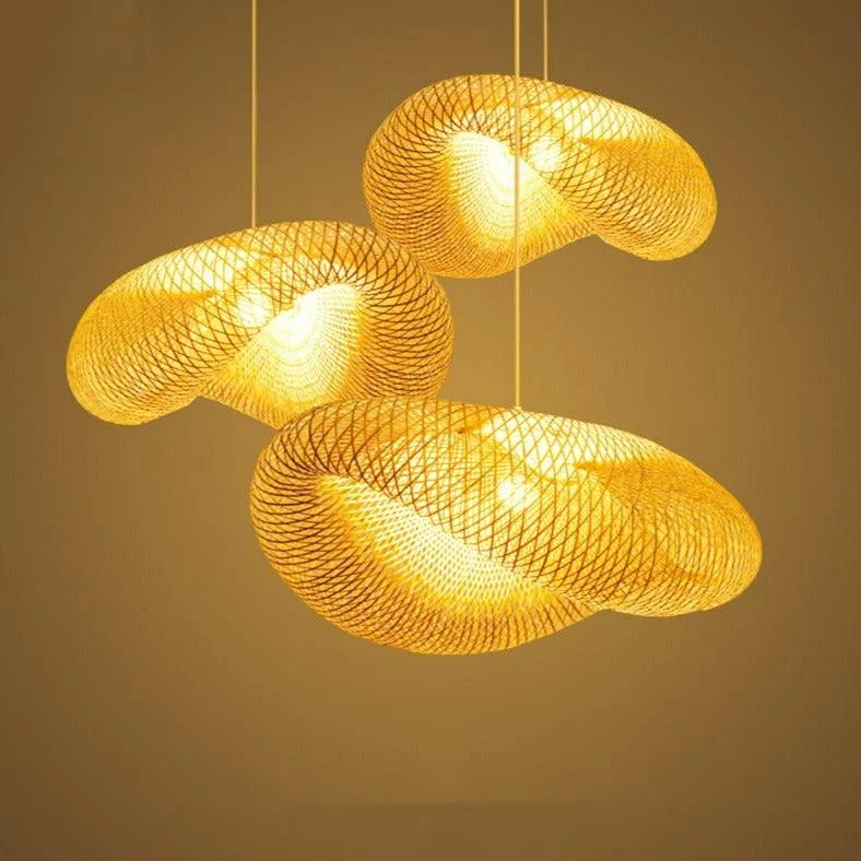 Modern Bamboo Woven Pendant Light -Bathlova