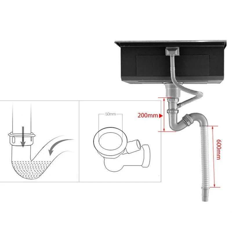 Modern Bar Prep Sink Stainless Steel Tap and Drain Assembly Kitchen Sink -Bathlova