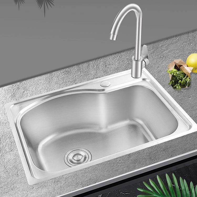 Modern Bar Prep Sink Stainless Steel with Tap Workstation Ledge -Bathlova