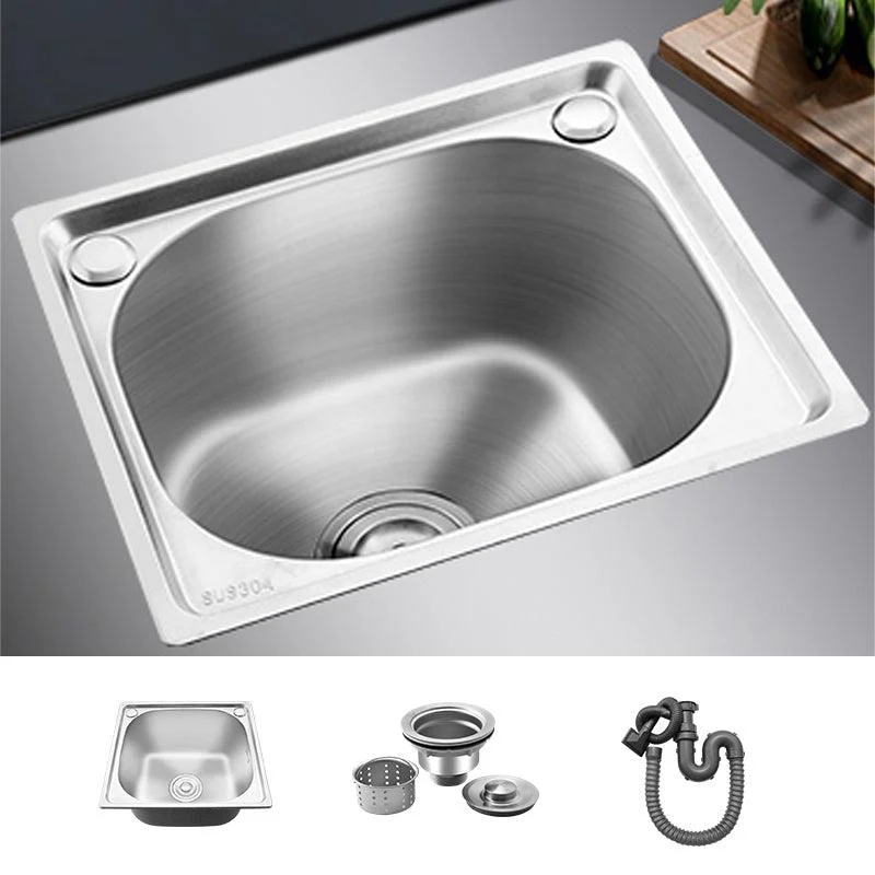 Modern Bar Prep Sink Stainless Steel with Tap Workstation Ledge -Bathlova