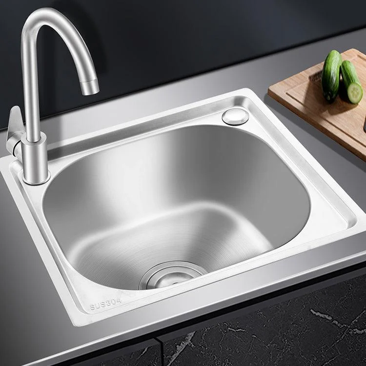 Modern Bar Prep Sink Stainless Steel with Tap Workstation Ledge -Bathlova