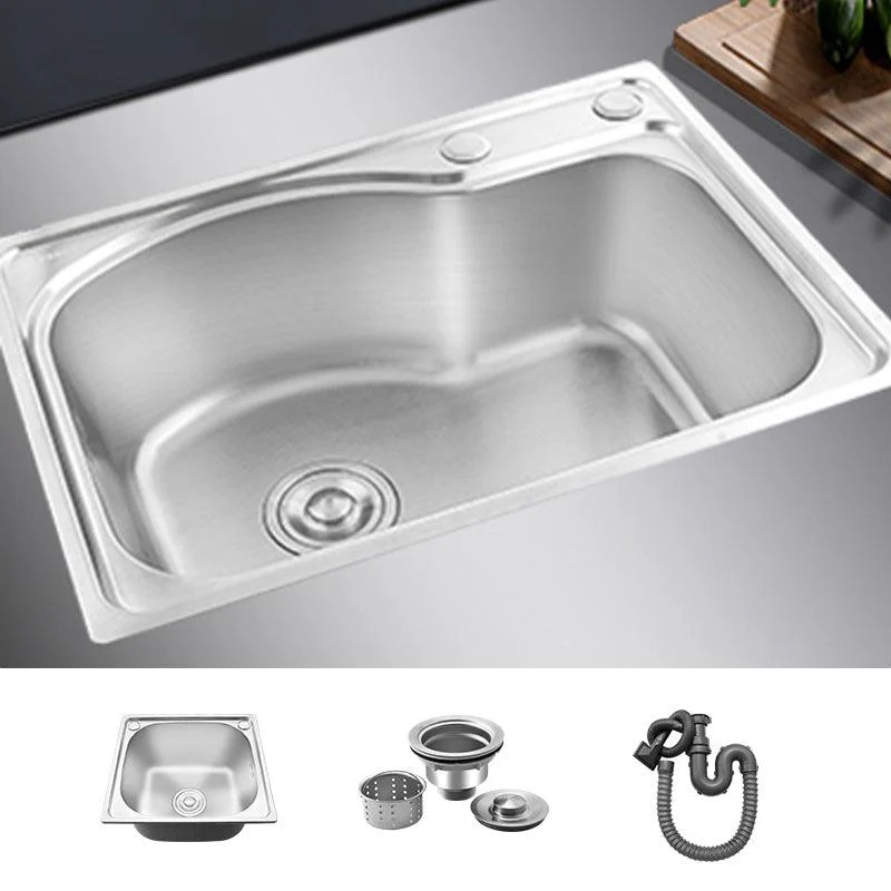 Modern Bar Prep Sink Stainless Steel with Tap Workstation Ledge -Bathlova