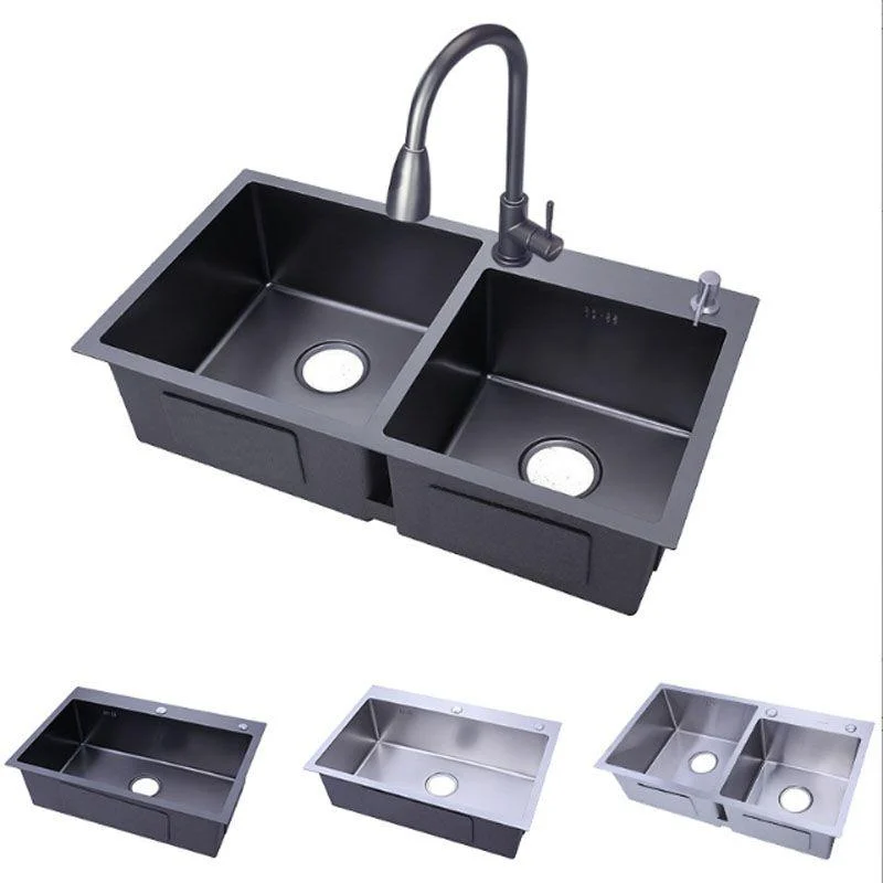 Modern Bar Sink Stainless Steel with Tap and Soap Dispenser Kitchen Sink -Bathlova