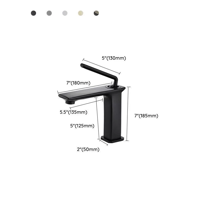 Modern Basin Lavatory Tap Single Handle Low Arc Bathroom Tap -Bathlova