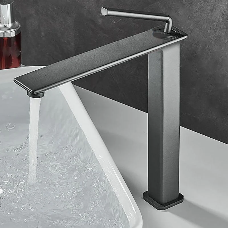 Modern Basin Lavatory Tap Single Handle Low Arc Bathroom Tap -Bathlova