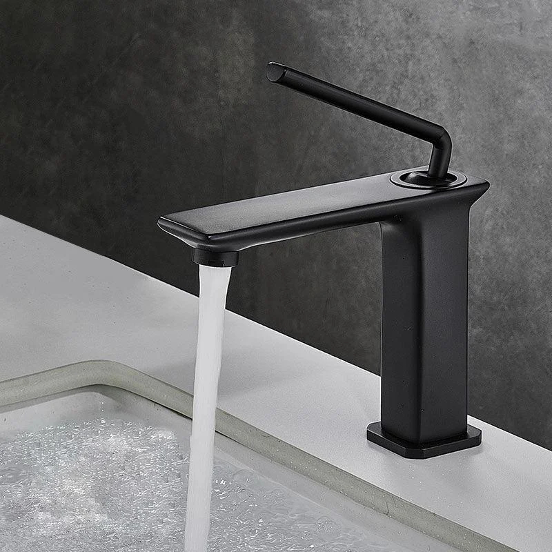 Modern Basin Lavatory Tap Single Handle Low Arc Bathroom Tap -Bathlova