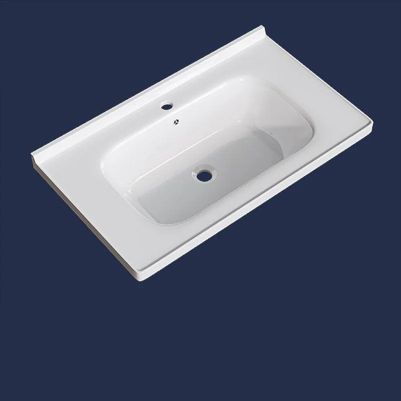 Modern Basin Sink Porcelain with Overflow Drop-in Bathroom Sink(Not Included Tap) -Bathlova