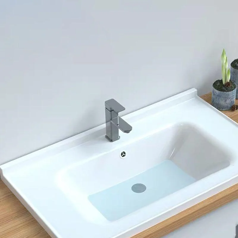 Modern Basin Sink Porcelain with Overflow Drop-in Bathroom Sink(Not Included Tap) -Bathlova