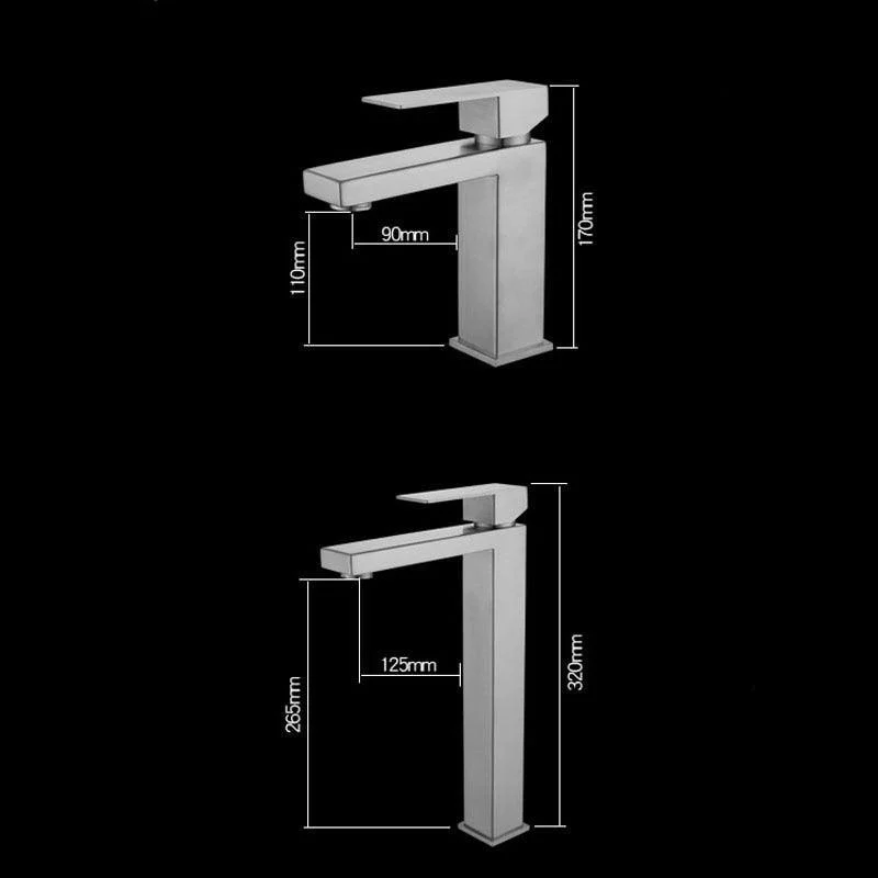 Modern Basin Tap Stainless Steel Deck Mounted Basin Sink Tap -Bathlova