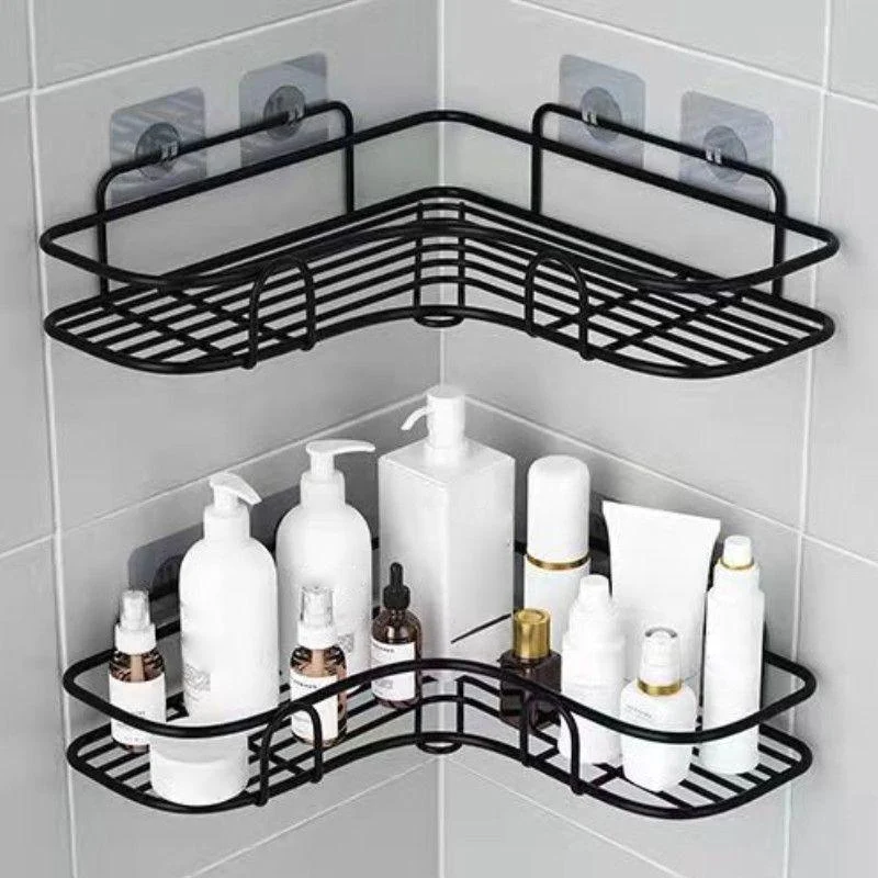 Modern Bath Hardware Set Adhesive Mount Bathroom Hardware Set with Bath Shelf -Bathlova